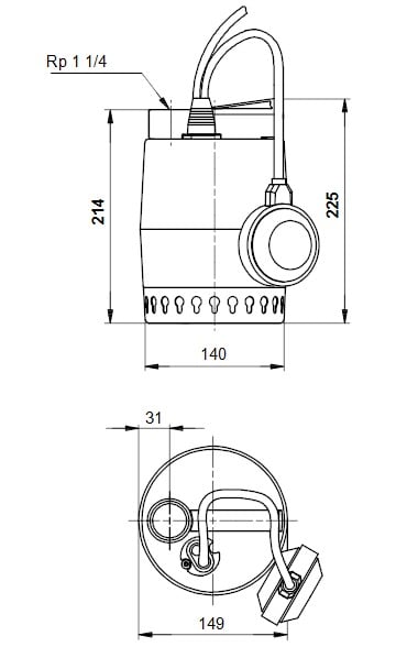 unilift-kp150a-011k4700-dimensions