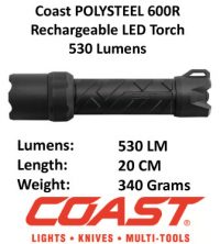 Rechargeable LED Torch - Polysteel