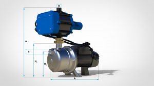 ASC Jet Domestic Water Pump Dimensions