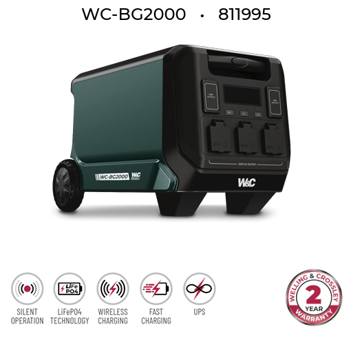 WC-BG2000 Welling & Crossley Portable Power Station 2,000W 1,843Wh WC-BG2000 - Image 3