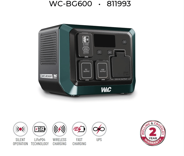 WC-BG600 Welling & Crossley Portable Power Station 600W 512Wh WC-BG600 - Image 3