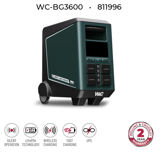 WC-BG3600 Welling & Crossley Portable Power Station 3,600W 3,840Wh WC-BG3600 - Image 3